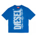 Tričko Diesel Tjuste16 Over T-Shirt Modrá