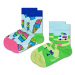 Happy Socks Súprava 2 párov vysokých detských ponožiek KICE02-6000 Farebná