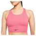 Nike SWOOSH LONG LINE BRA W Dámska športová podprsenka, ružová, veľkosť