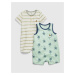 GAP Farebné chlapčenské baby overaly, 2 ks shorty one-piece