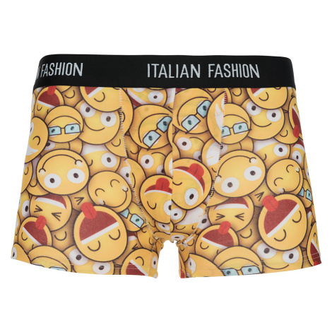 Smile Boys' Boxer Shorts - Yellow Print Italian Fashion