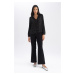 DEFACTO Straight Fit High Waist Trousers