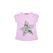 T-shirt with star, light pink