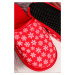 Červené vzorované dámske papuče Red Snowflake