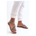 Women's cargo sandals with Hayen blue ornaments