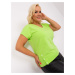 Light green blouse plus size with short sleeves