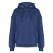Trendyol Navy Blue Thick Fleece Hooded and Zippered Basic Oversized Knitted Sweatshirt