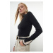 Trendyol Black Premium Quality Color Block Knit Sweater