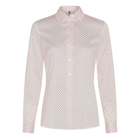 Tommy Hilfiger Košeľa - BRITTANY SLIM PRINT LS SHIRT biela