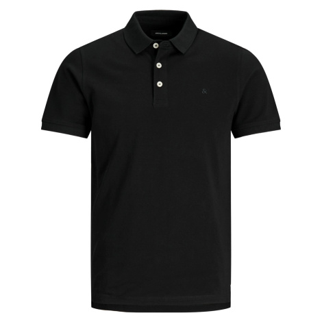 Jack&Jones Pánske polo triko JJEPAULOS Slim Fit 12136668 Black L Jack & Jones