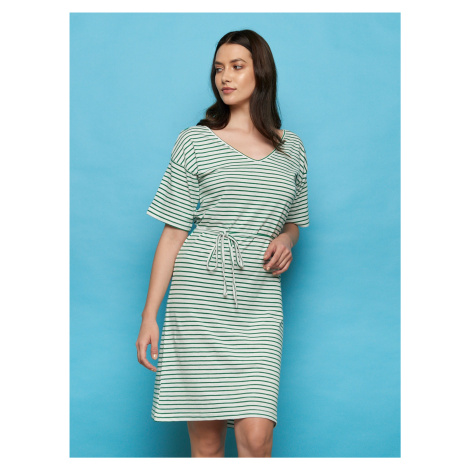 Green-White Striped Tranquillo Dress - Women