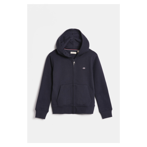 MIKINA GANT SHIELD ZIP HOODIE EVENING BLUE