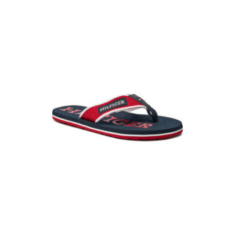 Tommy Hilfiger Žabky Patch Hilfiger Beach Sandal FM0FM05024 Červená