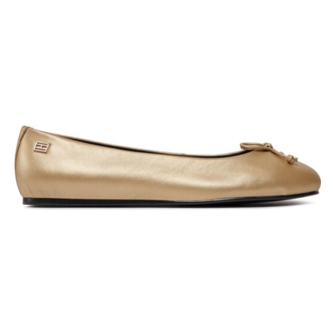 Tommy Hilfiger Baleríny Essential Golden Ballerina FW0FW07865 Zlatá