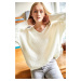 Olalook V-Neck Thessaloniki Knit Oversize Knitwear Sweater