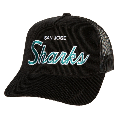 San Jose Sharks čiapka baseballová šiltovka NHL Times Up Trucker black Mitchell & Ness