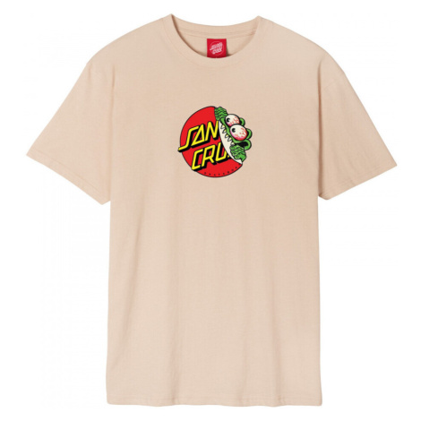 Santa Cruz  Beware dot front t-shirt  Tričká a polokošele Béžová