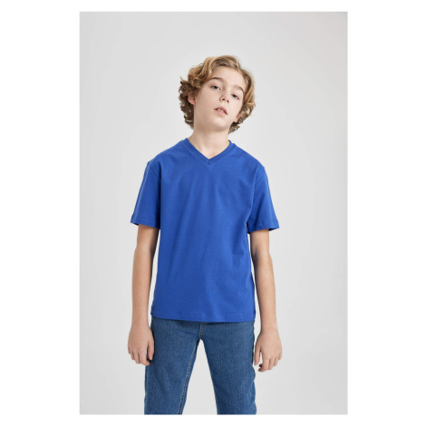 DEFACTO Boy Regular Fit V Neck Short Sleeve T-Shirt