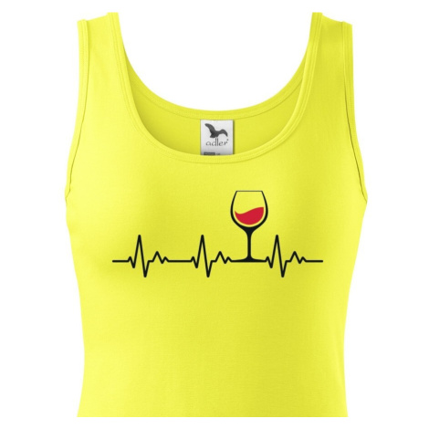 Dámske tričko s vtipným motívom vína - Ekg víno
