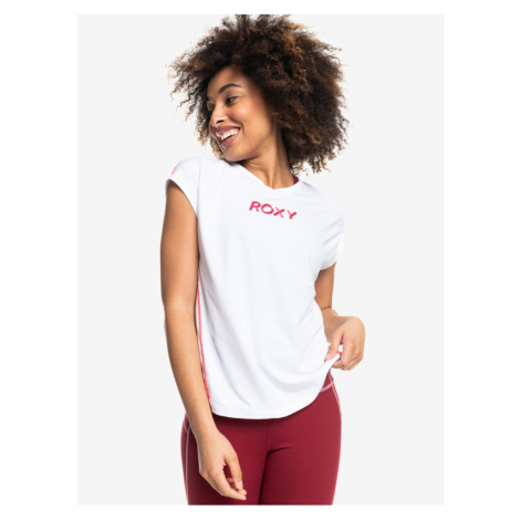 White Women's T-Shirt with Roxy Training Grl - Women