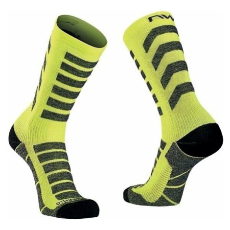 Northwave Husky Ceramic High Sock Yellow Fluo XS Cyklo ponožky North Wave