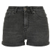 Women's 5-pocket shorts, black stones, washed
