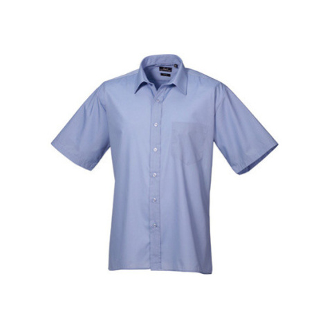 Premier Workwear Pánska košeľa s krátkym rukávom PR202 Midblue -ca. Pantone 2718