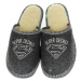 Pánske zateplené sivé filcové papuče SM SUPER DEDKO