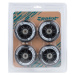 Zealot 80-82A WHEELS + BEARINGS 4PCS Set in-line koliesok s ložiskami, čierna, veľkosť