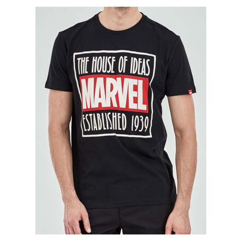 Pánske tričko s potlačou Marvel čierna s