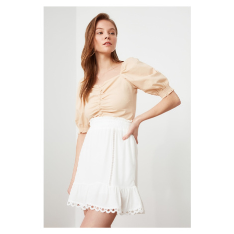 Biele peplum sukne