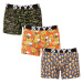 3PACK pánske boxerky Styx long art športová guma viacfarebné (3U13724)