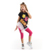 mshb&g Wow Tulle Girl's T-shirt Pink Tights Set