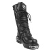 topánky kožené NEW ROCK 5-Buckle Boots (402-S1) Black Čierna