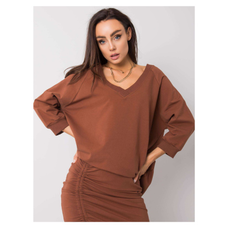 Sweatshirt-RV-BL-5676.09-dark brown Rue Paris