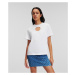 Tričko Karl Lagerfeld Cut Out Fashion T-Shirt Biela