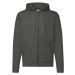 Graphite Zippered Hoodie Classic Fruit of the Loom