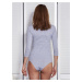 Dámske svetlo šedé body s prekrížením PL-BO-1413.01-light gray