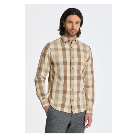 KOŠEĽA GANT REG HERRINGBONE FLANNEL CHK SHIRT hnedá