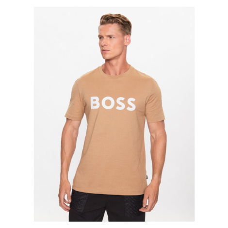 Boss Tričko 50495742 Béžová Regular Fit Hugo Boss