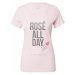 EINSTEIN & NEWTON Tričko 'Rose all day'  ružová / svetloružová / čierna