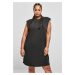 Women's dress with padded shoulders black