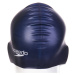 Speedo plain moulded silicone junior cap tmavo modrá