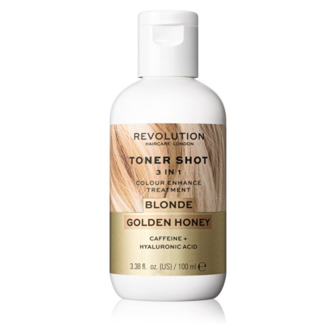 Revolution Haircare Toner Shot Blonde Golden Honey vyživujúca tónovacia maska 3v1 odtieň Blonde 