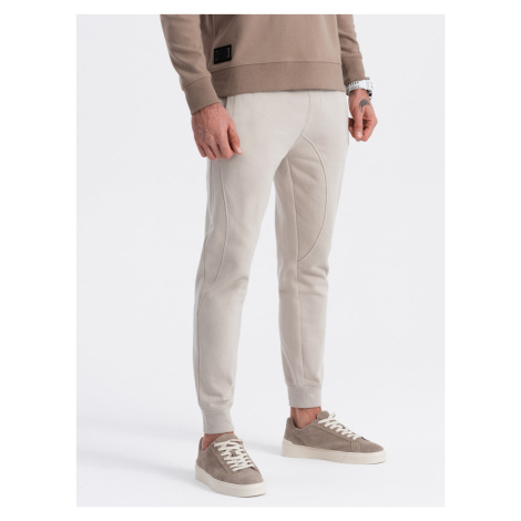 Ombre Men's jogger sweatpants - light beige