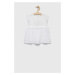 Šaty pre bábätká United Colors of Benetton biela farba, mini, áčkový strih