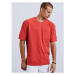 Pánske bavlnené tričko s vreckom na hrudi v červenej farbe