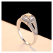 Linda's Jewelry Strieborný prsteň Žiarivá Láska Ag 925/1000 Ag 925/1000 IPR092-9 Veľkosť: 55