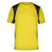 James & Nicholson Pánske športové tričko s krátkym rukávom JN306 - Žltá / čierna