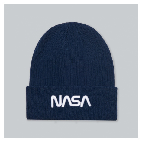 House - Pletená čiapka NASA - Tmavomodrá